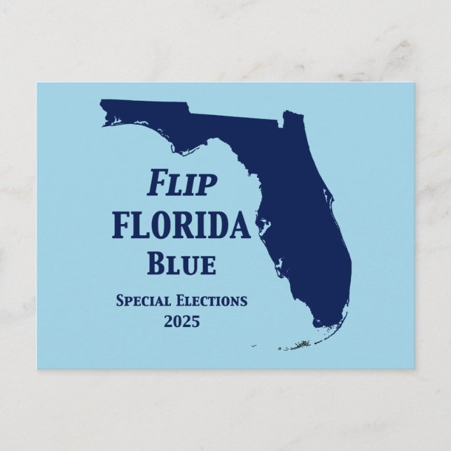 Vänd Florida till blått 2024 Vykort (Framsida)