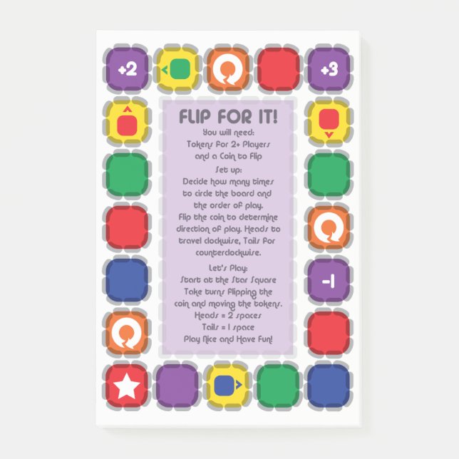 Vänd för det dekspelets spel post-it block (Framsida)