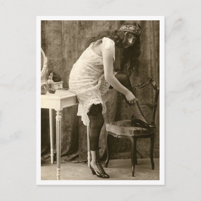 Vänd fransk - Pinupet Vintage Vykort (Framsida)