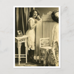 Vänd fransk - Pinupet Vintage Vykort