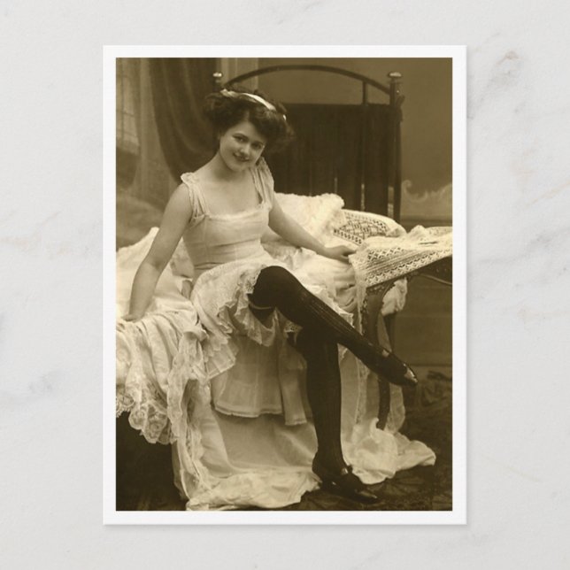 Vänd fransk - Pinupet Vintage Vykort (Framsida)