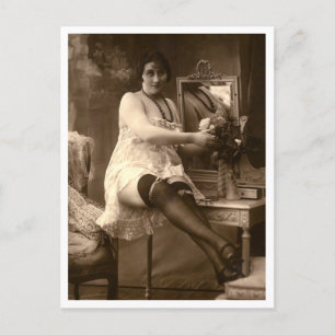 Vänd fransk - Pinupet Vintage Vykort