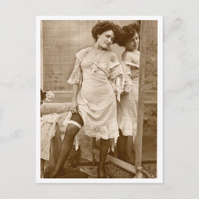 Vänd fransk - Pinupet Vintage Vykort (Framsida)