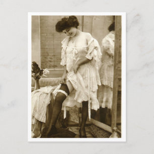 Vänd fransk - Pinupet Vintage Vykort