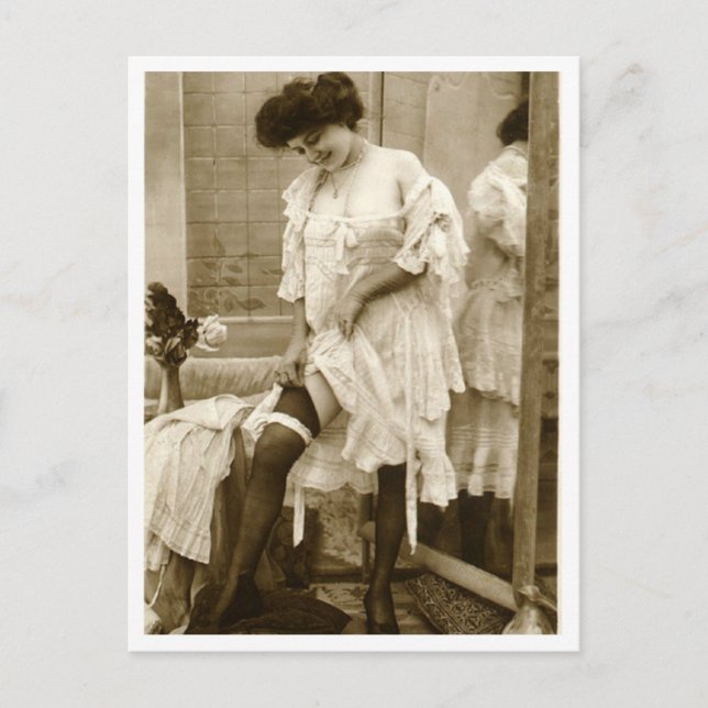 Vänd fransk - Pinupet Vintage Vykort (Framsida)