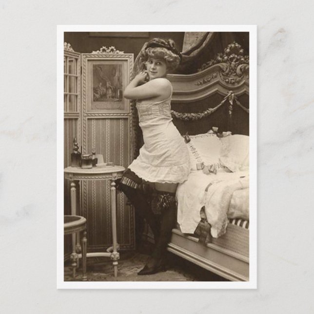 Vänd fransk - Pinupet Vintage Vykort (Framsida)