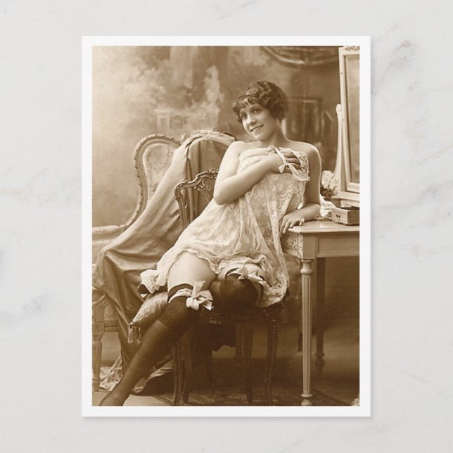 Vänd fransk - Pinupet Vintage Vykort (Framsida)