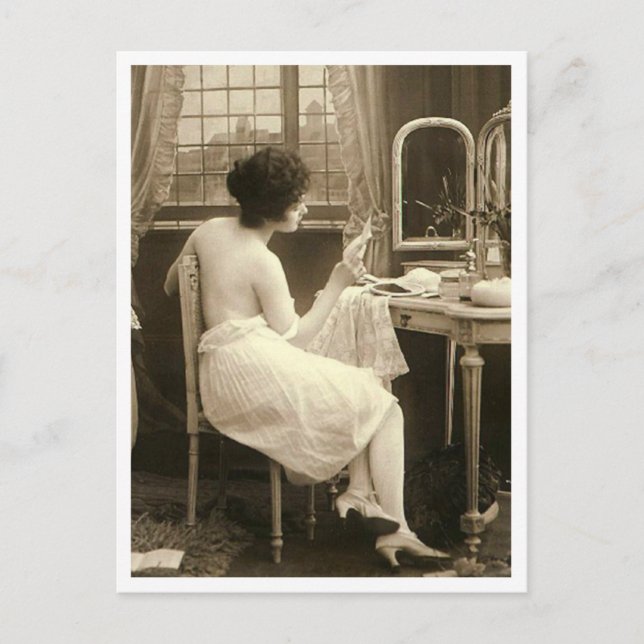 Vänd fransk - Pinupet Vintage Vykort (Framsida)