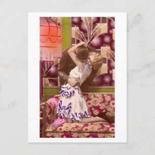 Vänd fransk - Romantisk Vintage Vykort