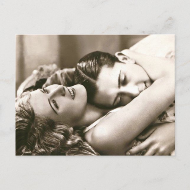 Vänd fransk - Romantisk Vintage Vykort (Framsida)