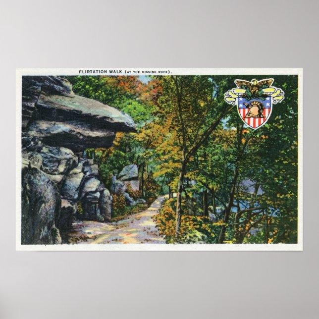 Vänd gångvy för Kissing Sten Poster (Framsidan)