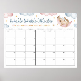 Vänd Gender för Lilla stjärna Gissa datum Poster