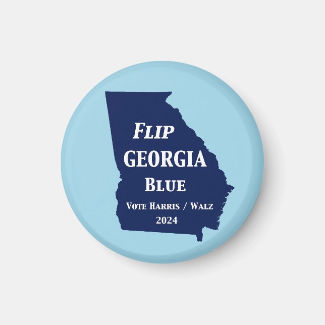 Vänd Georgia Blue 2024 Magnet (Framsidan)