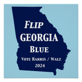 Vänd Georgia Blue 2024 Perfect Poster