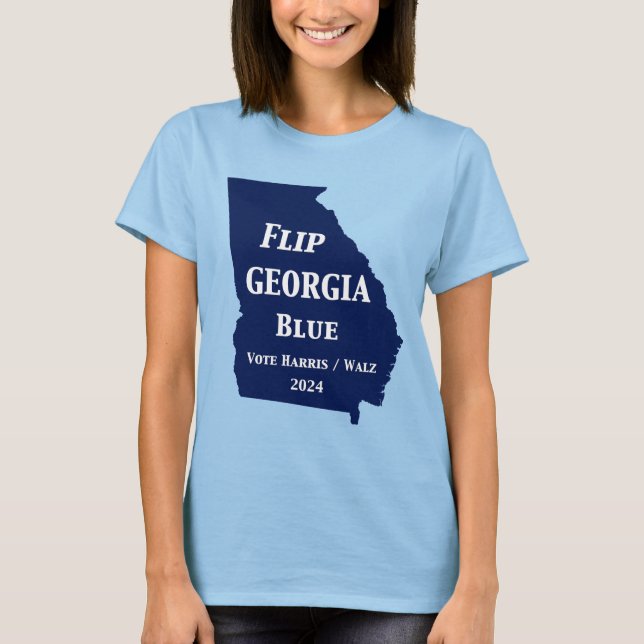 Vänd Georgia Blue 2024 T Shirt (Framsida)