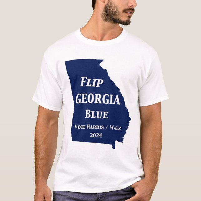 Vänd Georgia Blue 2024 T Shirt (Framsida)