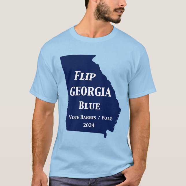 Vänd Georgia Blue 2024 T Shirt (Framsida)