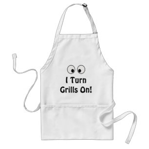 Vänd grillar på förklädet förkläde