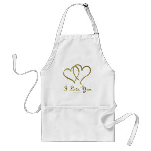 Vänd Guld Hearts i Kärlek You Förkläde