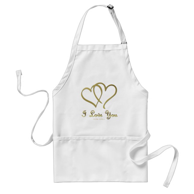 Vänd Guld Hearts i Kärlek You Förkläde (Framsidan)