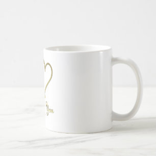 Vänd Guld Hearts i Kärlek You Kaffemugg