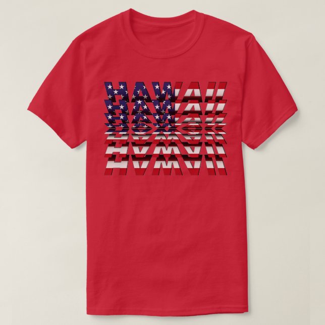 Vänd hawaii-text, effekt t shirt (Design framsida)