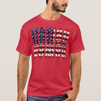 Vänd hawaii-text, effekt t shirt