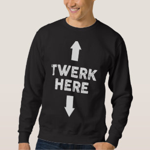 Vänd hit och tvillerk här Dance Vuxen humor Lång Ärmad Tröja