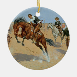 Vänd honom lös, räkningen, c.1893 (olja på kan julgransprydnad keramik