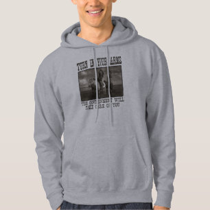 Vänd i din ärmar sweatshirt med luva