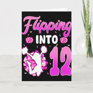 Vänd in i 12 Cheerleader 12-års födelsedagsflicka Kort