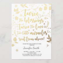 Vänd inbjudan till babyvisningsprogrammet Guld, vi