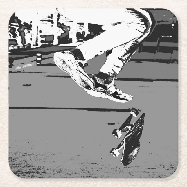 Vänd kortet underlägg papper kvadrat (Framsidan)