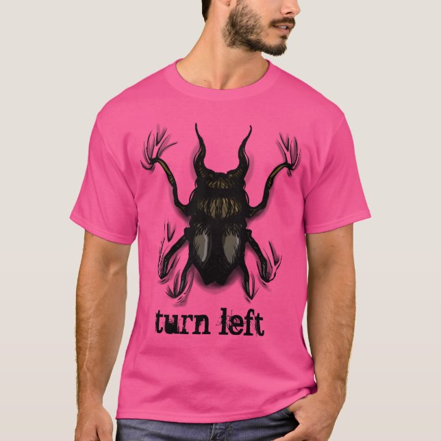 Vänd Lämnat T Shirt (Framsida)