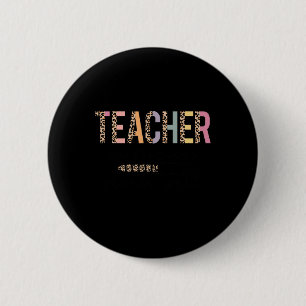 Vänd leopard Teacher Women Joke Knapp