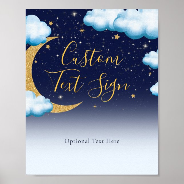 Vänd lilla stjärnans blå pojke första födelsedagss poster (Framsidan)