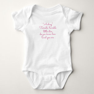 Vänd liten stjärna baby-kroppsdräkt i monogrammet t shirt