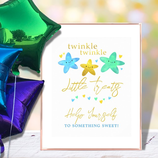 Vänd litet babbläck för små stjärnor, Dessert Bord Poster (Skapare uppladdad)