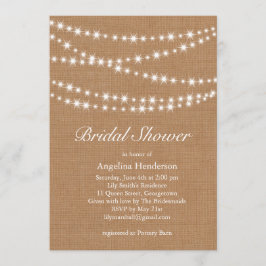 Vänd Ljus Inbjudningskort för möhippan mot Burlap