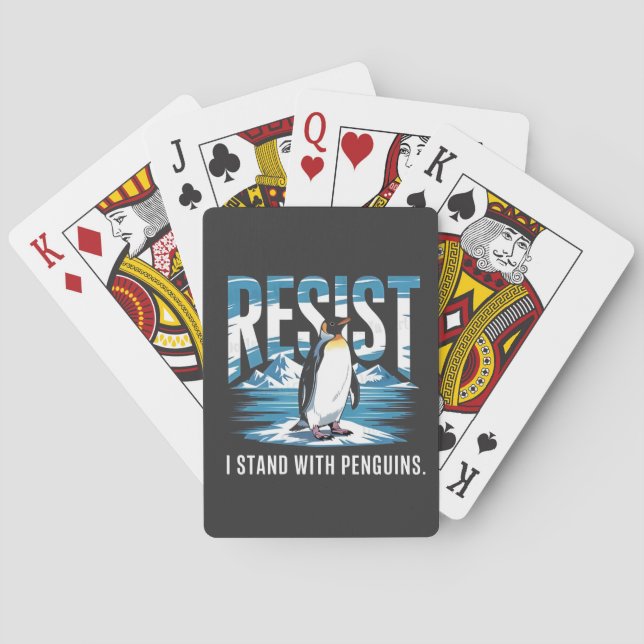 Vänd mig upp och ställ med Penguins Casinokort (Baksidan)