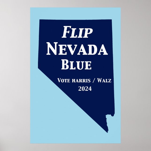 Vänd Nevada blått 2024 Poster (Framsidan)