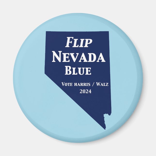 Vänd Nevada Blue 2024 Magnet (Framsidan)