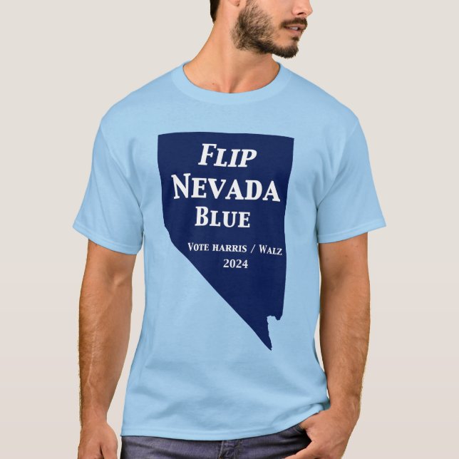 Vänd Nevada Blue 2024 T Shirt (Framsida)