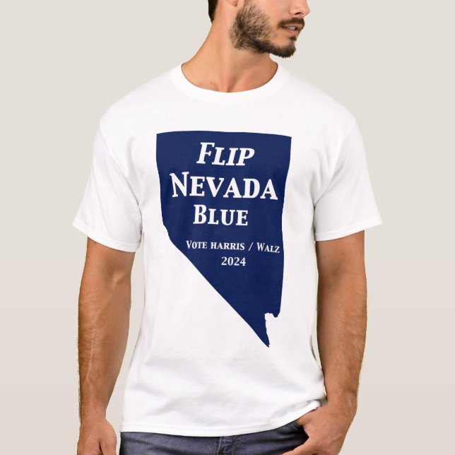 Vänd Nevada Blue 2024 T Shirt (Framsida)