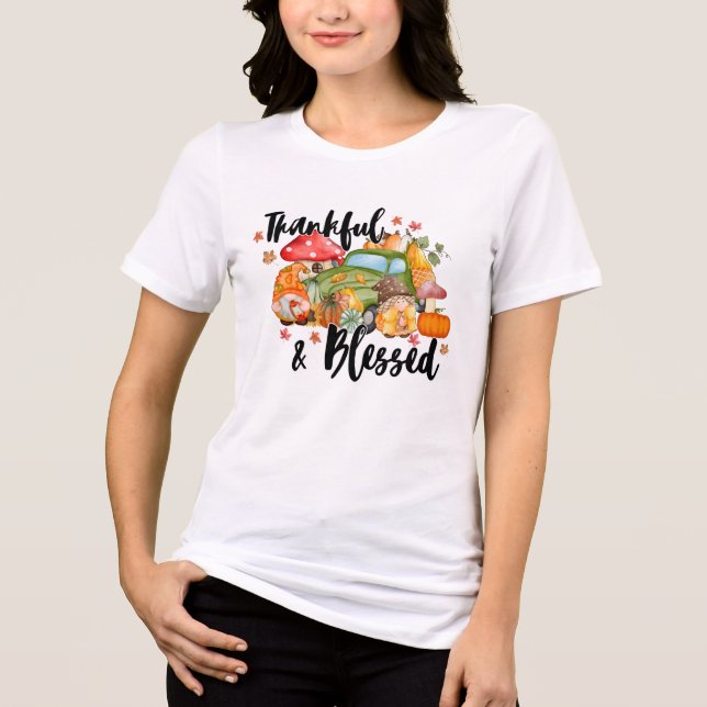 Vänd och välsignad höst t shirt (Framsida)