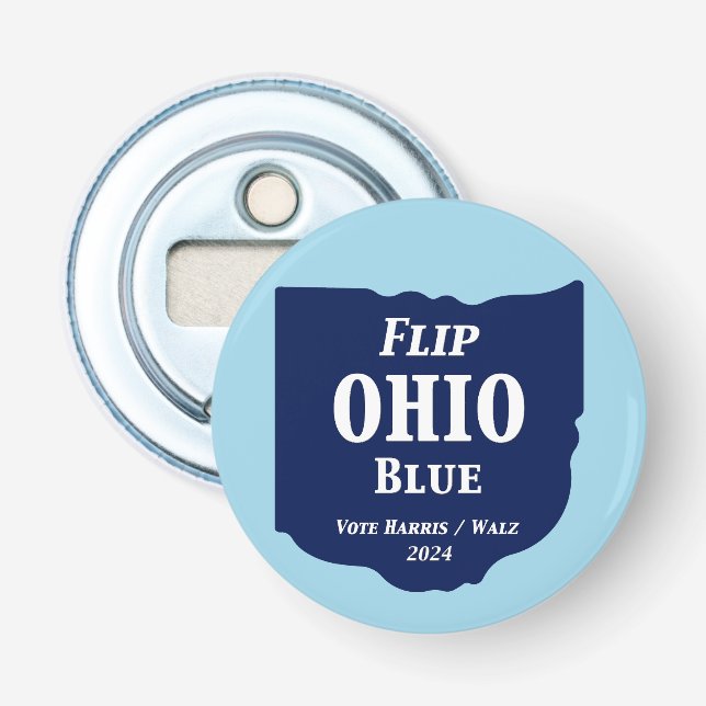 Vänd Ohio Blue 2024 Flasköppnare (Framsidan)