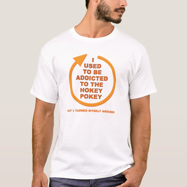 Vänd omkring Hokey den tråkiga roliga T-tröja T Shirt (Framsida)