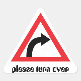 Vänd över dekalen med dalDesignNZ Triangelformat Klistermärke