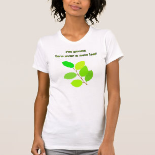 Vänd över ett nytt löv t shirt