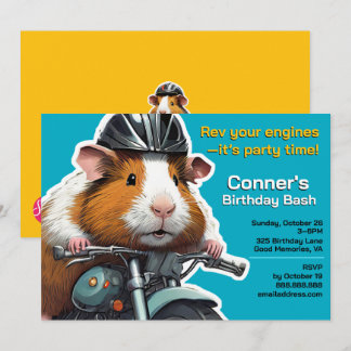 Vänd på dina motorer - det är party-tid! inbjudningar